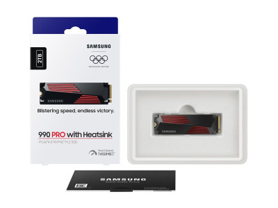 Samsung : 2TB SSD PCIE 4.0 X 4 NVME + HEATSINK M.2 2280