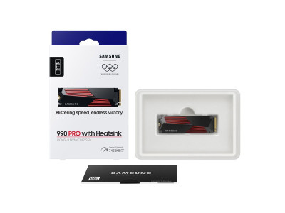 Samsung : 2TB SSD PCIE 4.0 X 4 NVME + HEATSINK M.2 2280