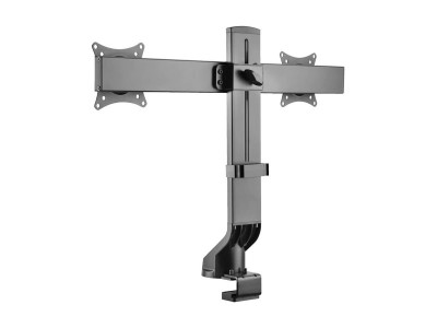 Eaton MGE : DUAL-DSPLY MNTR ARM DESK CLAMP GROMMET HGHT ADJUST 17- 27 MNTRS