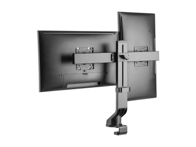 Eaton MGE : DUAL-DSPLY MNTR ARM DESK CLAMP GROMMET HGHT ADJUST 17- 27 MNTRS