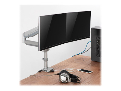 Eaton MGE : DUAL-DISPLAY FLEX-ARM MOUNT 13I MONITORS CLAMP OR GROMMET USB AU