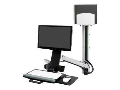 Ergotron : SV COMBO ARM NO WORKSURFACE PRE-CONFIG W/ MEDIUM CPU HOLDER