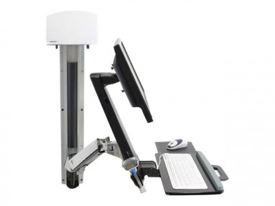 Ergotron : SV COMBO ARM NO WORKSURFACE PRE-CONFIG W/ MEDIUM CPU HOLDER