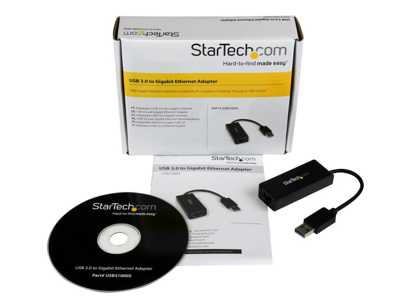 StarTech.com Adaptateur USB-C vers Gigabit Ethernet Noir (USB 3.0