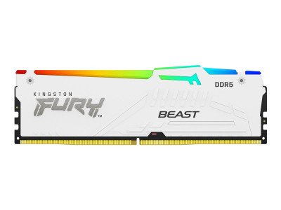 Kingston : 32GB DDR5-5600MT/S CL40 DIMM FURY BEAST WHITE RGB XMP