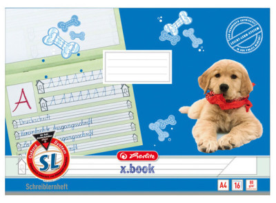 herlitz Schreiblernheft x.book, DIN A4 quer, Lineatur SL
