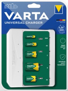 VARTA Chargeur Universal Charger, non équipé, blanc