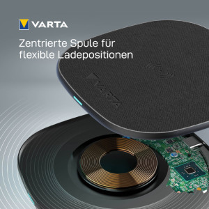 VARTA Chargeur à induction Wireless Charger Pro 15 W