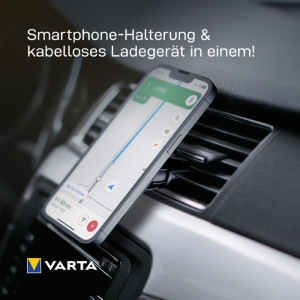 VARTA Chargeur Mag Pro Wireless Car Charger, noir