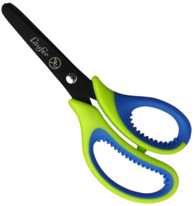 Läufer Ciseaux de bricolage ergonomiques, L: 130mm,vert/bleu