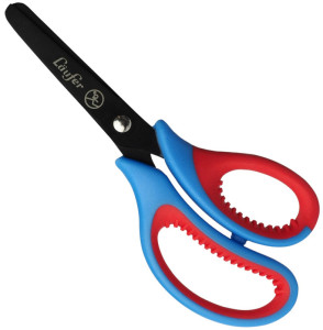 Läufer Ciseaux de bricolage ergonomiques,L: 130mm,bleu/rouge