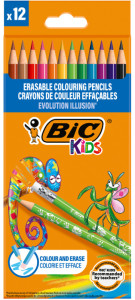 BIC KIDS Crayon de couleur EVOLUTION ILLUSION, gommable