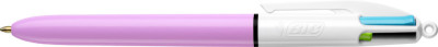 BIC Stylo à bille rétractable 4 Colours Fun, rose/blanc