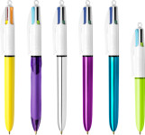 BIC Stylo à bille rétractable collection 4 Colours, pot de 6