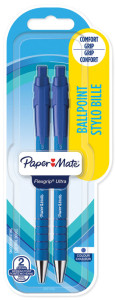 Paper:Mate Stylo à bille FlexGrip Ultra, blister de 2, noir