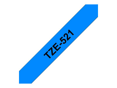 Brother TZE-521 ruban laminé P-Touch 9mm 8M Noir sur Bleu