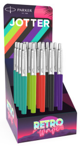 PARKER Stylo à bille JOTTER RETRO WAVE, présentoir de 20