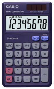 CASIO Calculatrice de poche SL-300 VERA, solaire / à pile