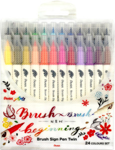 PentelArts Feutre pinceau BrushSignPen Twin, set de 18