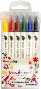 PentelArts Feutre pinceau BrushSignPen Twin, set de 18