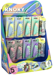 Pentel Ruban correcteur KNOKY, 5 mm x 6 m, présentoir