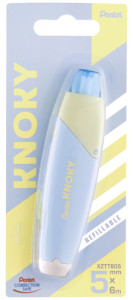 Pentel Ruban correcteur rétractable KNOKY, 5 mm x 6 m, vert