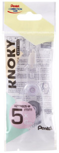 Pentel Ruban correcteur rétractable KNOKY, 5 mm x 6 m, vert