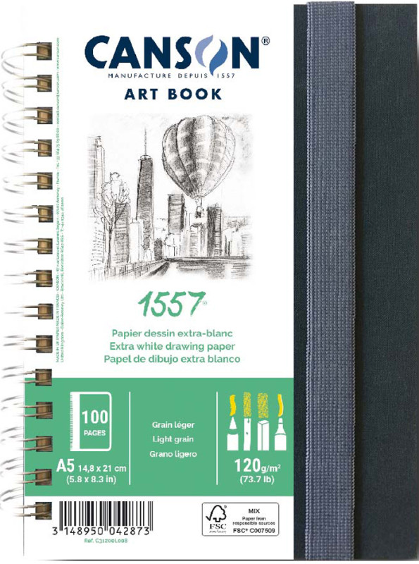 CANSON Carnet de croquis ART BOOK 1557, A5