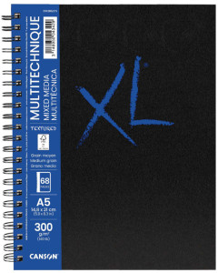 CANSON Carnet de dessin XL BOOK MIXED MEDIA Textured, A5