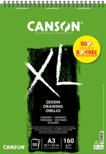 CANSON Bloc à croquis et études XL DESSIN Promo, A3