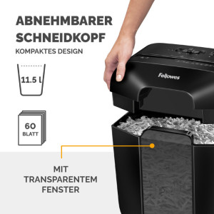 Fellowes Destructeur de documents Powershred LX25, noir