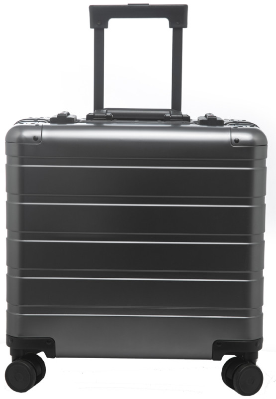 Valise de voyage avec 4 roulettes - Aluminium Argent Mat ALUMAXX