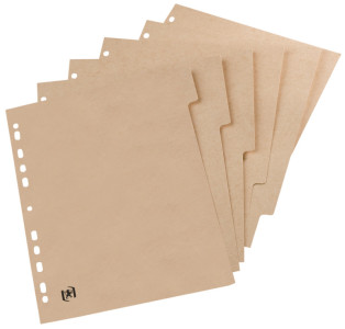 Oxford Intercalaires carton TOUAREG, uni, A4, 5 touches