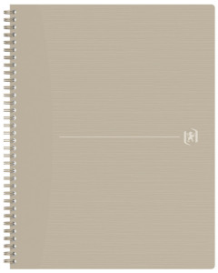 Oxford Cahier à spirales Origins, A4, quadrillé, gris