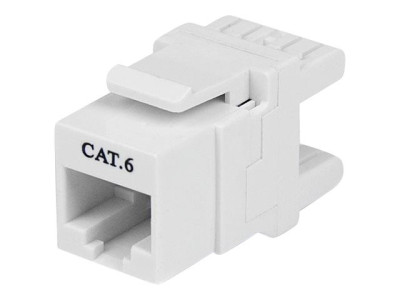 Startech : JACK KEYSTONE CAT6 RJ45 180 DEGRES - JACK MURAL BLANC - TYPE