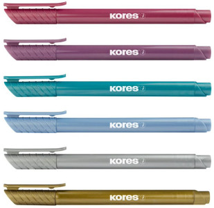 Kores Feutre Brush Tip Marker Metallic Style