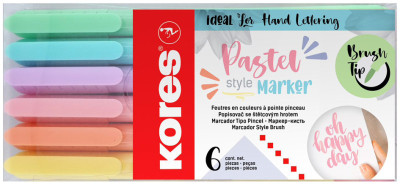 Kores Feutre Brush Tip Marker Pastel Style