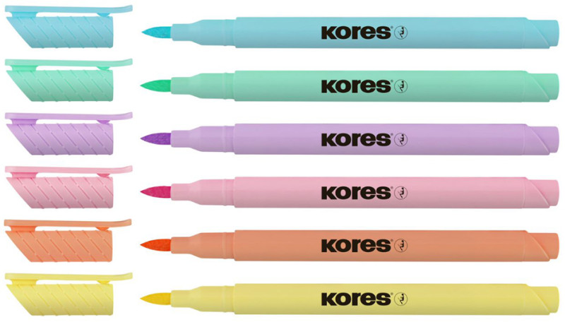 Kores Feutre Brush Tip Marker Pastel Style