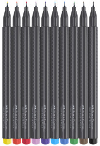 FABER-CASTELL Feutre pointe fine GRIP FINEPEN, étui de 10