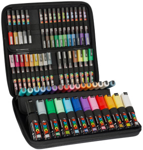 POSCA Marqueur à pigment, mallette de 60 pièces