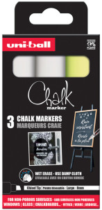 uni-ball Marqueur craie Chalk marker PWE8K/3 PF, étui de 3