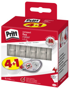 Pritt Rouleau correcteur Compact Flex, 4,2mm x 10m,promo 4+1