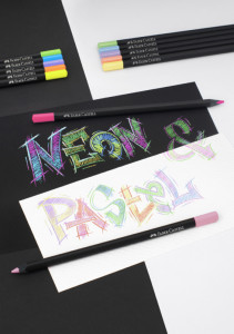 FABER-CASTELL Crayon de couleur Black Edition, étui de 12