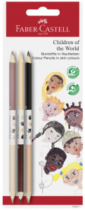 FABER-CASTELL Crayon de couleur Children of the World, par 3