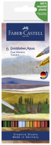 FABER-CASTELL Marqueur aquarelle GOLDFABER, étui Toscane