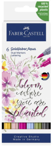 FABER-CASTELL Marqueur aquarelle GOLDFABER, étui Lettering