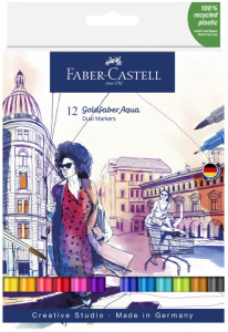 FABER-CASTELL Marqueur aquarelle GOLDFABER, étui de 24