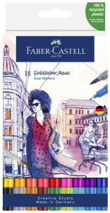 FABER-CASTELL Marqueur aquarelle GOLDFABER, étui de 24