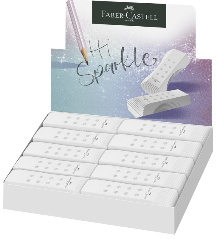 FABER-CASTELL Gomme en plastique RollOn SPARKLE, blanc