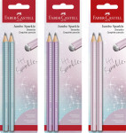 FABER-CASTELL Set de crayons graphite Jumbo GRIP SPARKLE FABER-CASTELL Set de crayons graphite Jumbo GRIP SPARKLE